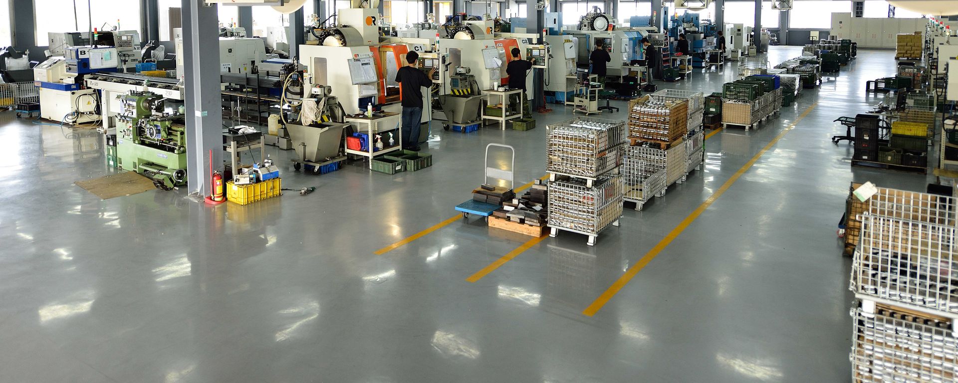 CNC machining floor in the TW Racing factory